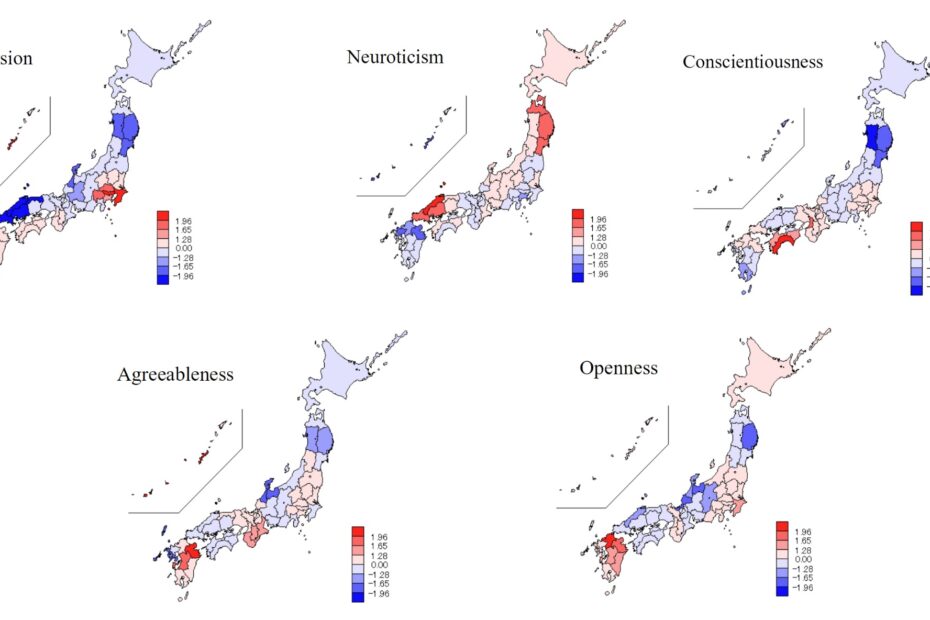 bigfive Japan prefectures、県民の性格
